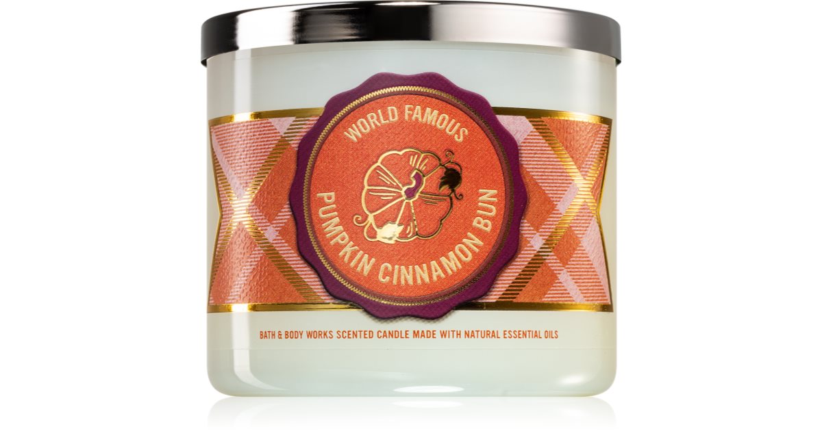 Bath & Body Works Pumpkin Cinnamon Bun scented candle notino.ie