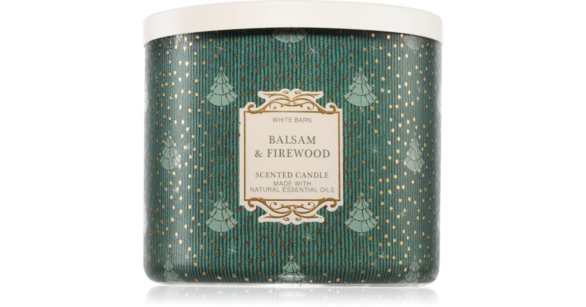 Daktis Bath & Body Works Balsam & Firewood aromatizēta svece | notino.lv