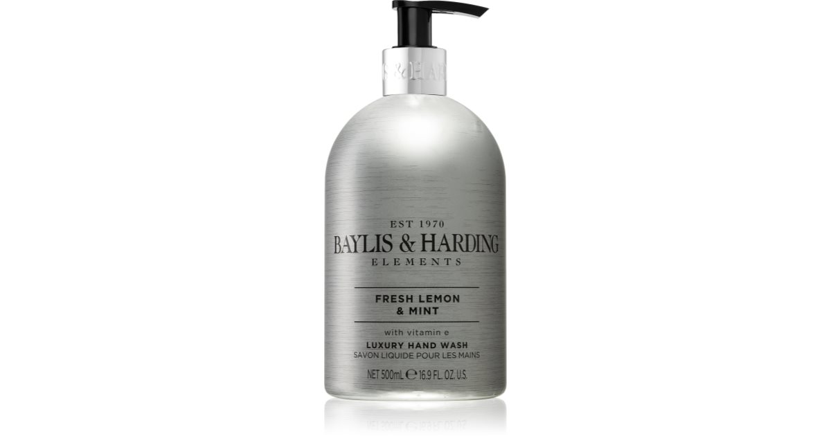 Baylis & Harding Elements Fresh Lemon & Mint liquid hand soap notino.co.uk
