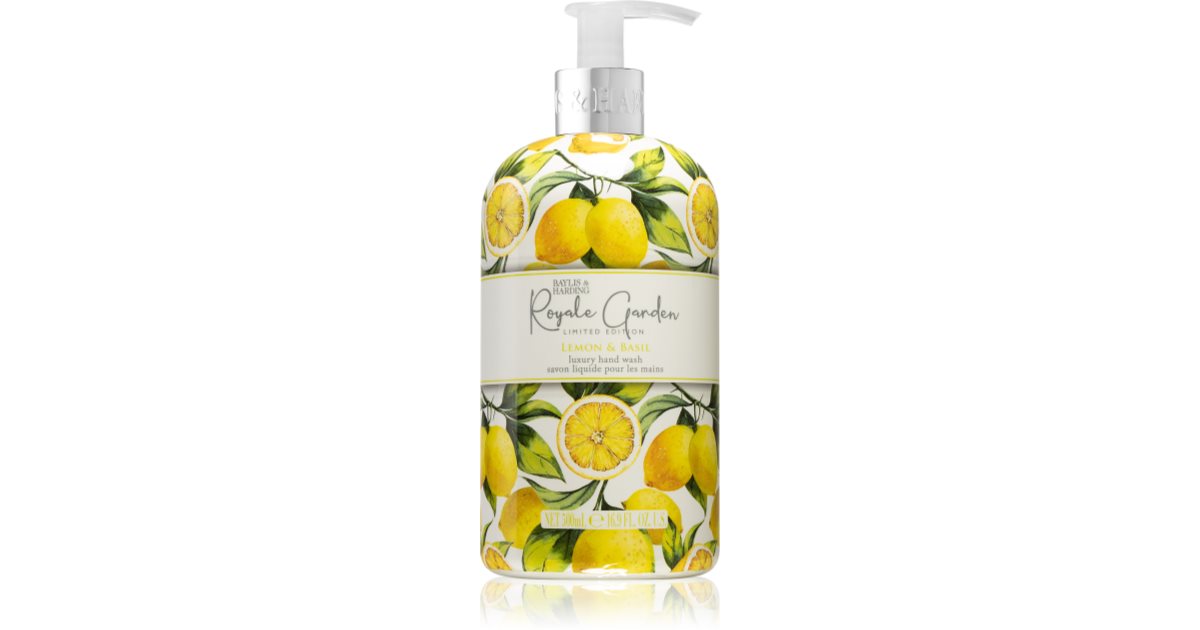 Baylis & Harding Royale Garden Lemon & Basil liquid hand soap notino.co.uk