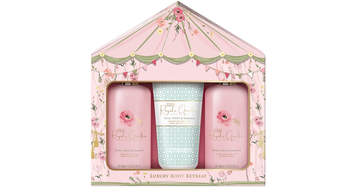 Poppy Harding Baylis & Harding Royale Garden Rose, Poppy & Vanilla darilni set za tuš ...