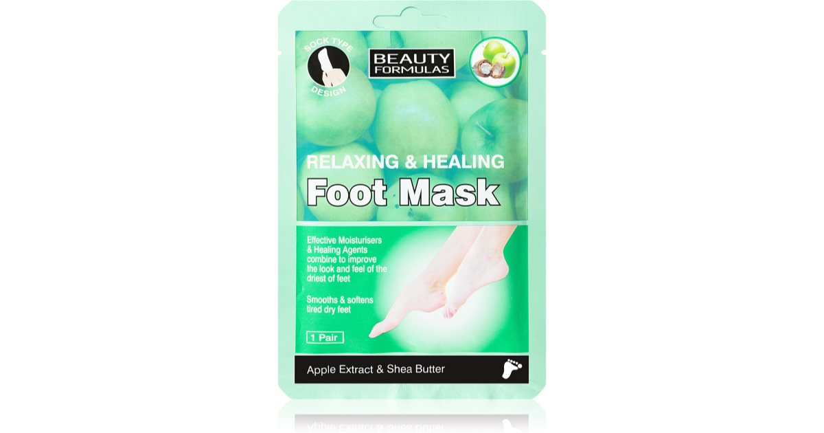 Beauty Formulas Relaxing & Healing regenerating foot mask in socks ...