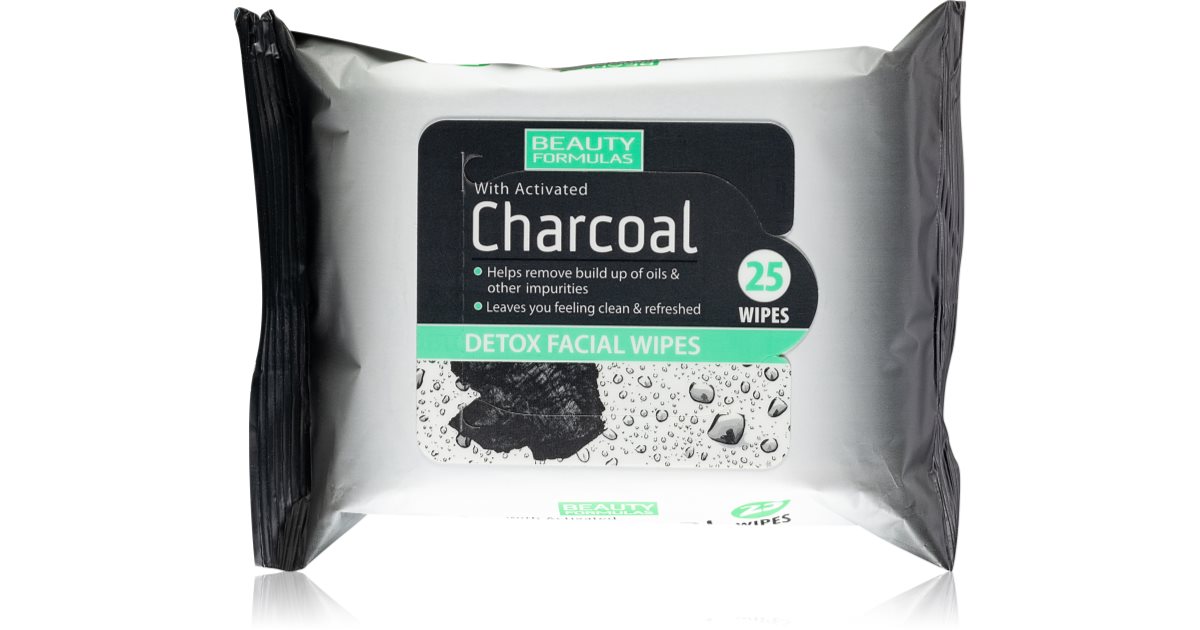 Beauty Formulas Charcoal cleansing wipes with activated charcoal