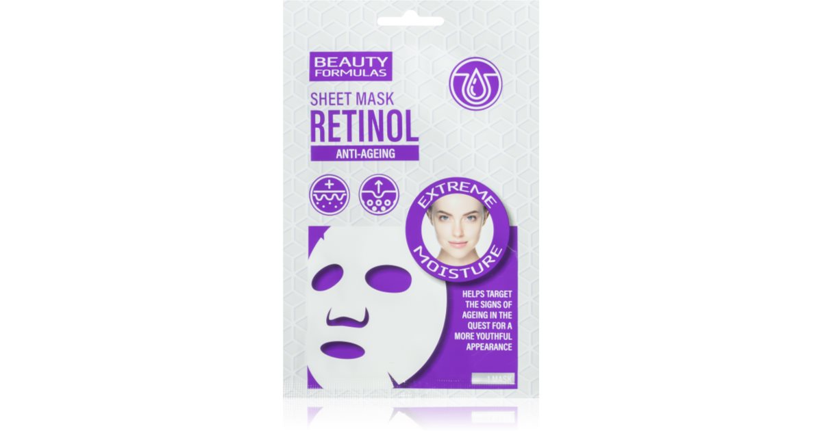 Beauty Formulas Retinol Sheet Mask with antiageing effect notino.ie