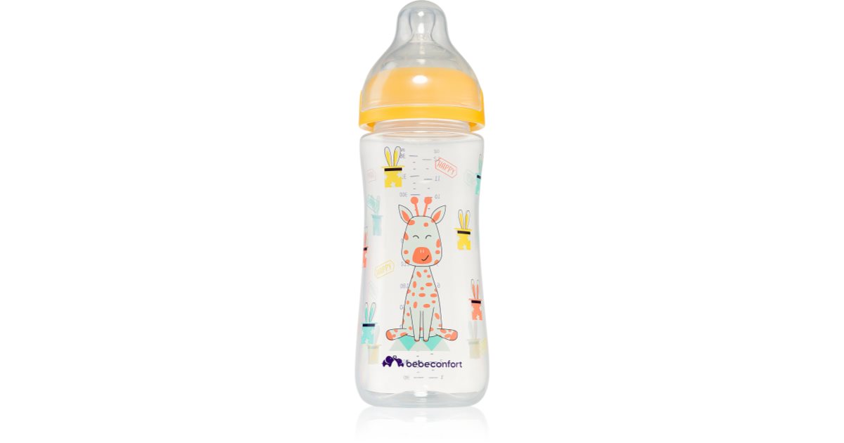 Biberon Bebeconfort Emotion Physio T0 150ml - Tétine Physiologique Anti-Colique - Système Anti-Fuite