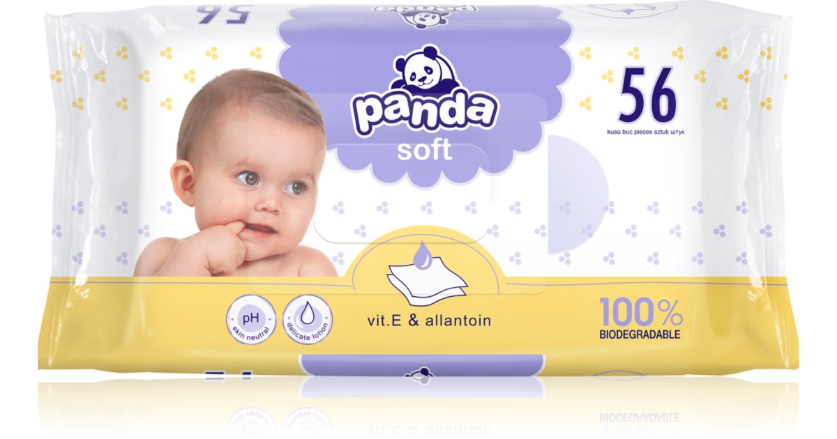 Porta Salviette Umide Xrten Panda - Dispenser Per Passeggino - Bianco/Blu - Con Cinghia E Apertura Rapida - Foto 3