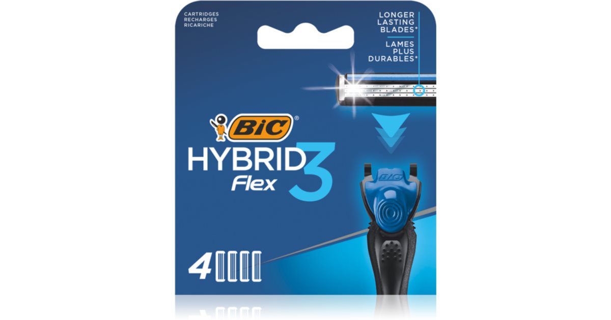 Bic Flex 3 Hybrid - Rasoio con 2 lamette di ricambio