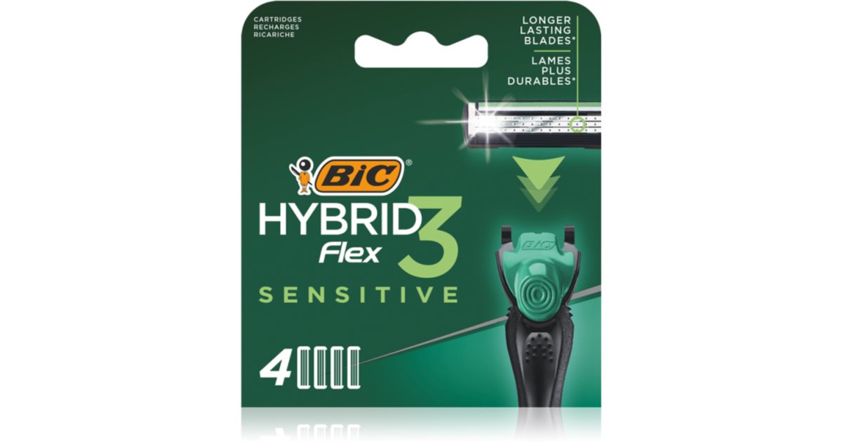 Bic Flex 3 Hybrid Sensitive - Lamette di ricambio per rasoio