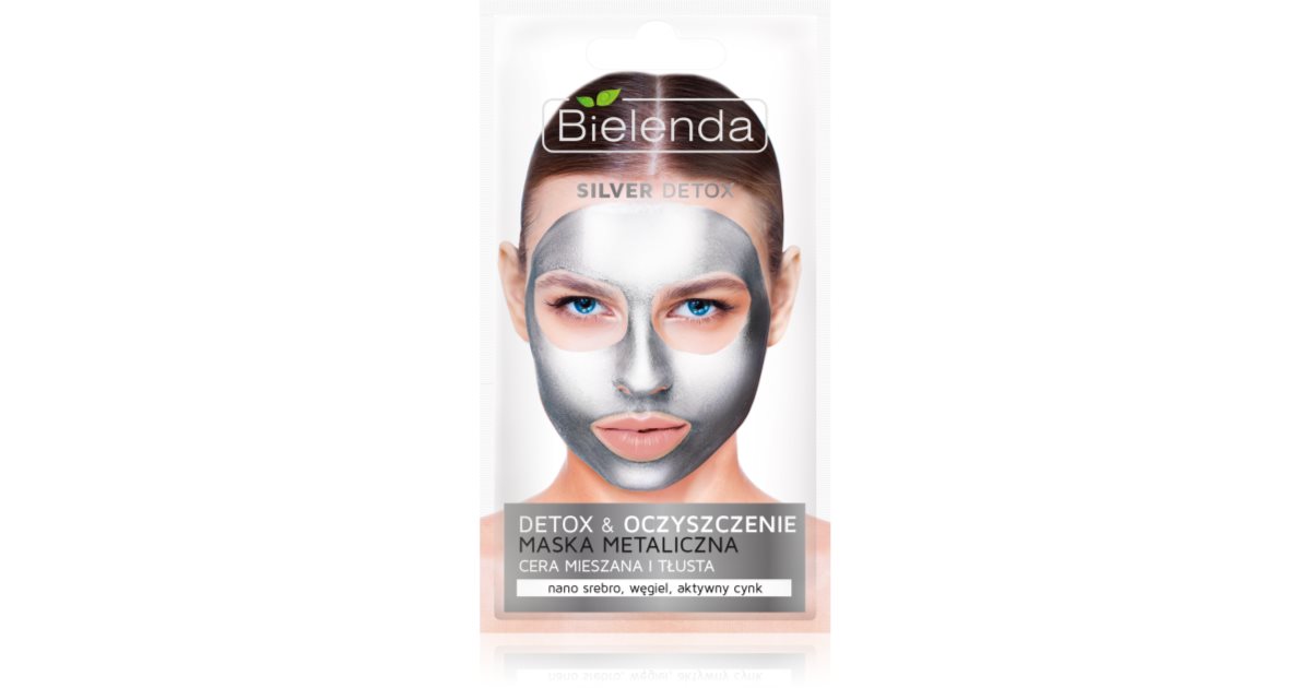 Bielenda Metallic Masks Silver Detox cleansing detox mask for oily and ...