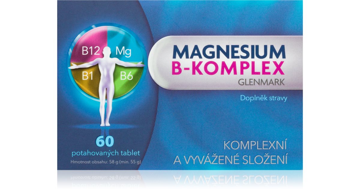 Glenmark Magnesium B-komplex Tablety Na Podporu Zdravia Nervovej ...