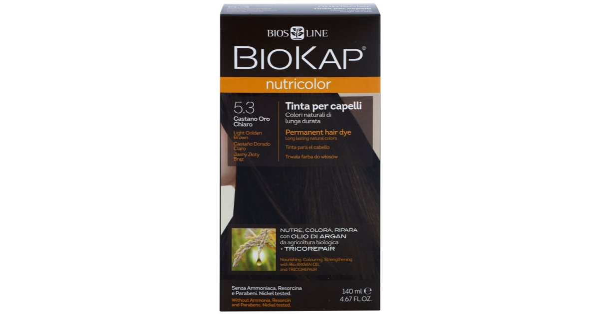 BIOKAP Nutricolor Haarfarbe 4,5 Mahagonia – Ohne Ammoniak, Mit Arganöl, 140 Ml, Für Weiches, Glänzendes Haar