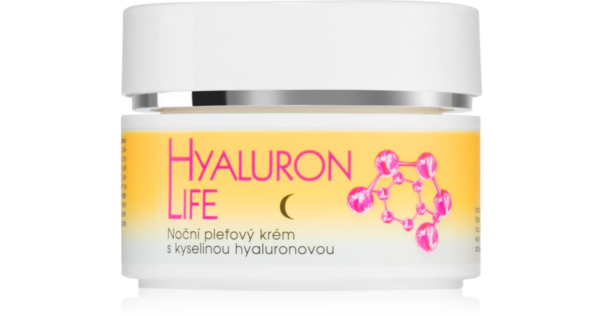 Bione Cosmetics Hyaluron Life Noční Pleťový Krém S Kyselinou Hyaluronovou Notinocz 3611