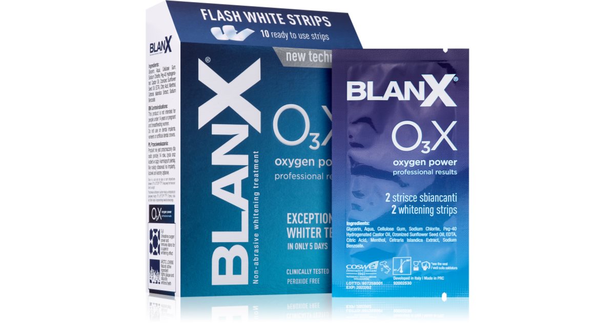 BlanX O3X Strips bandes blanchissantes pour les dents notino.be