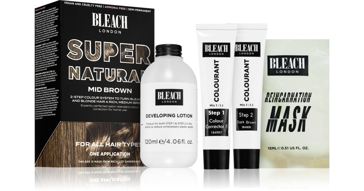 Bleach London Super Natural Mid Brown semipermanent hair colour