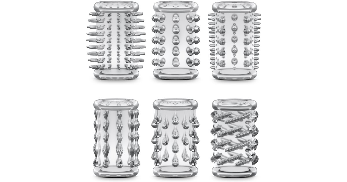 Blush Stay Hard Cock Sleeve Kit set of penis sleeves transparent