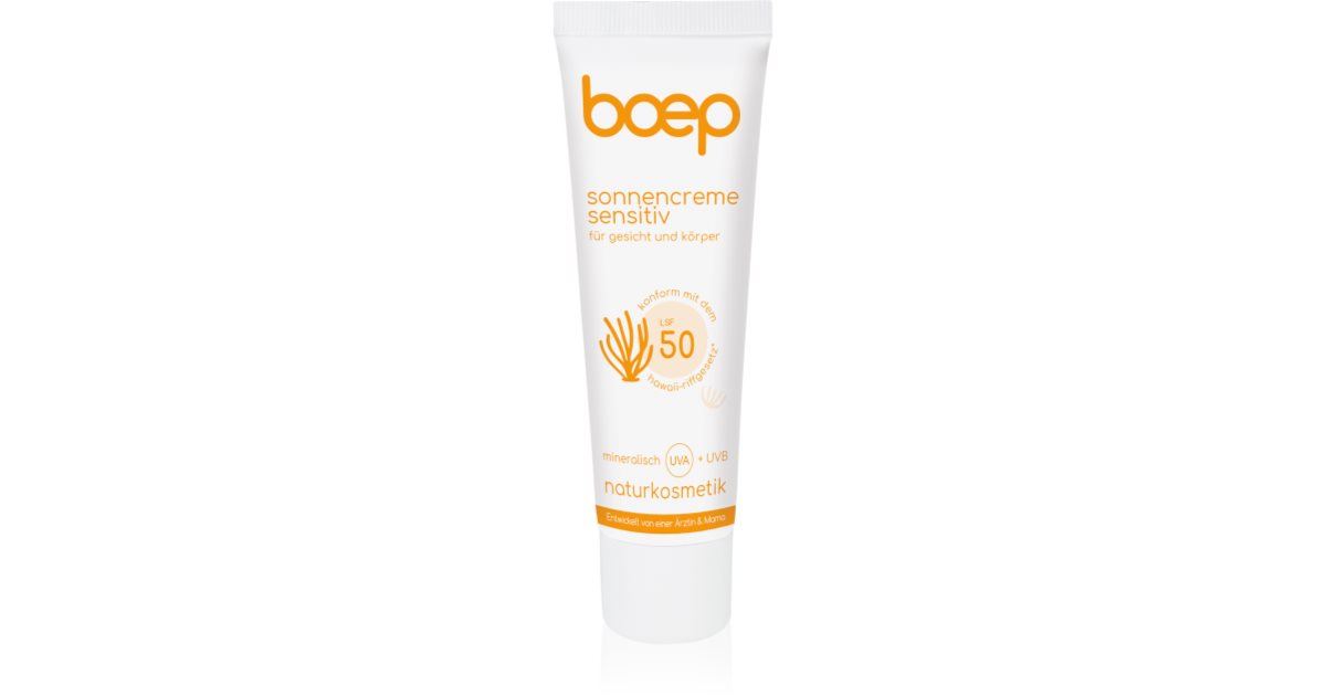 Boep Natural Sun Cream Sensitive crème solaire SPF 50 notino.fr