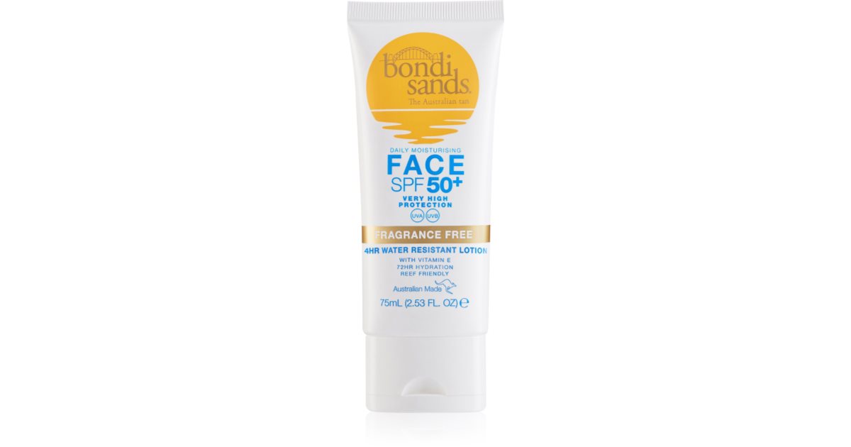 Bondi Sands SPF 50+ Face Fragrance Free fragrancefree facial sunscreen