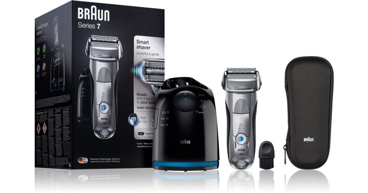 Braun Series 7 7899cc Wet&Dry with Clean&Charge System rasoir à grilles  flottantes