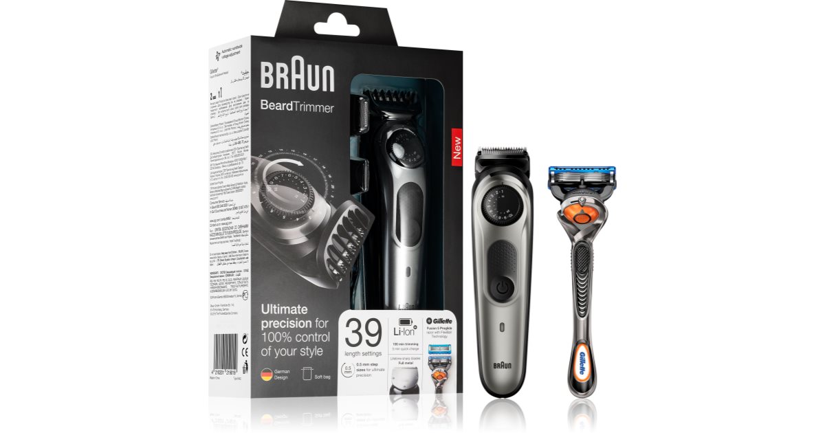 Braun Beard Trimmer BT7020 tondeuse cheveux et barbe + étui | notino.fr