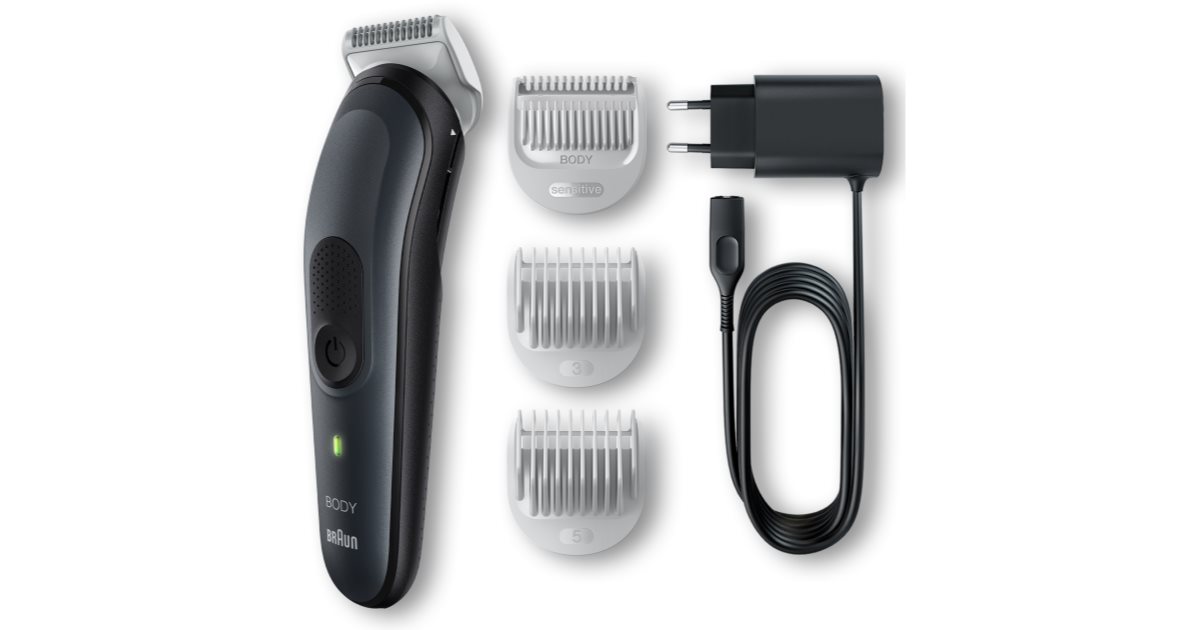 Tondeuse Braun Body Groomer Series 3 - 6 Accessoires Inclus - Pour Un Rasage Corps Précis !