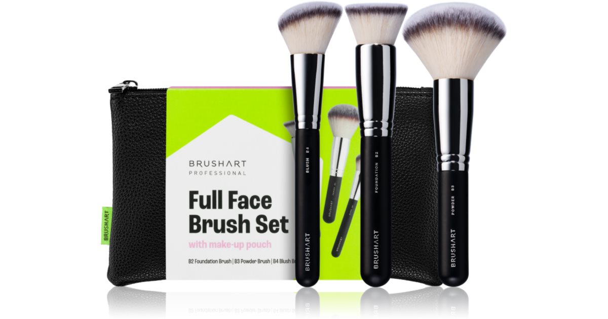 Eulenspiegel Professional Brush Set IV – Lot De 4 Pinceaux De Maquillage Professionnels, Qualité Supérieure, Pour Application Précise Et Confortable