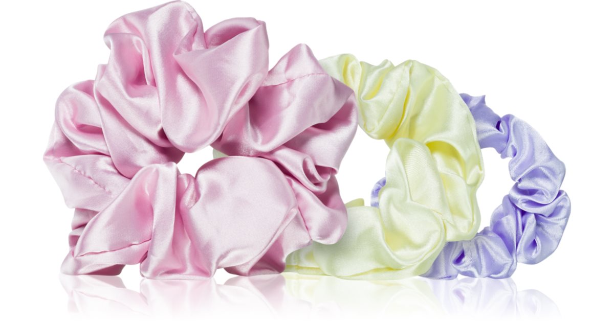 Lot De 4 Scrunchies En Satin - Bandeaux & Bobbles Pour Cheveux - Multicolore - Neuf Sans Étiquette - Femme