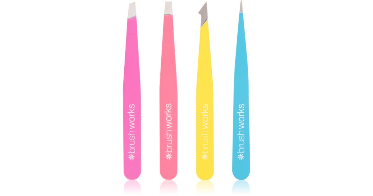 Brushworks Travel Tweezer Set In Pastellfarben – 5-teiliges Präzisionsset Für Unterwegs