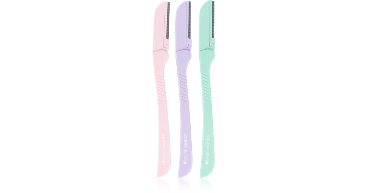 Razor Rasierer Brushworks Precision Eyebrow Razor Pastel Rasierer (für die Augenbrauen)