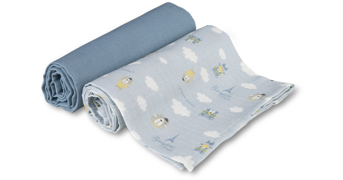 Muslin towel 110x110 cm Pure Cotton Pink