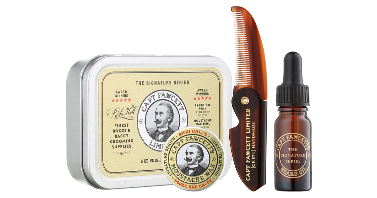 Captain Fawcett Lederhülle Für Bartkamm – Braun, Vegetabil Gegerbt, Mit Prägung