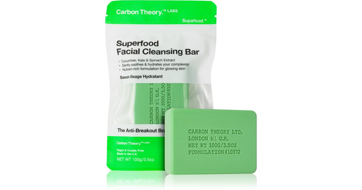 Carbon Theory Facial Cleansing Bar Superfood savon nettoyant visage
