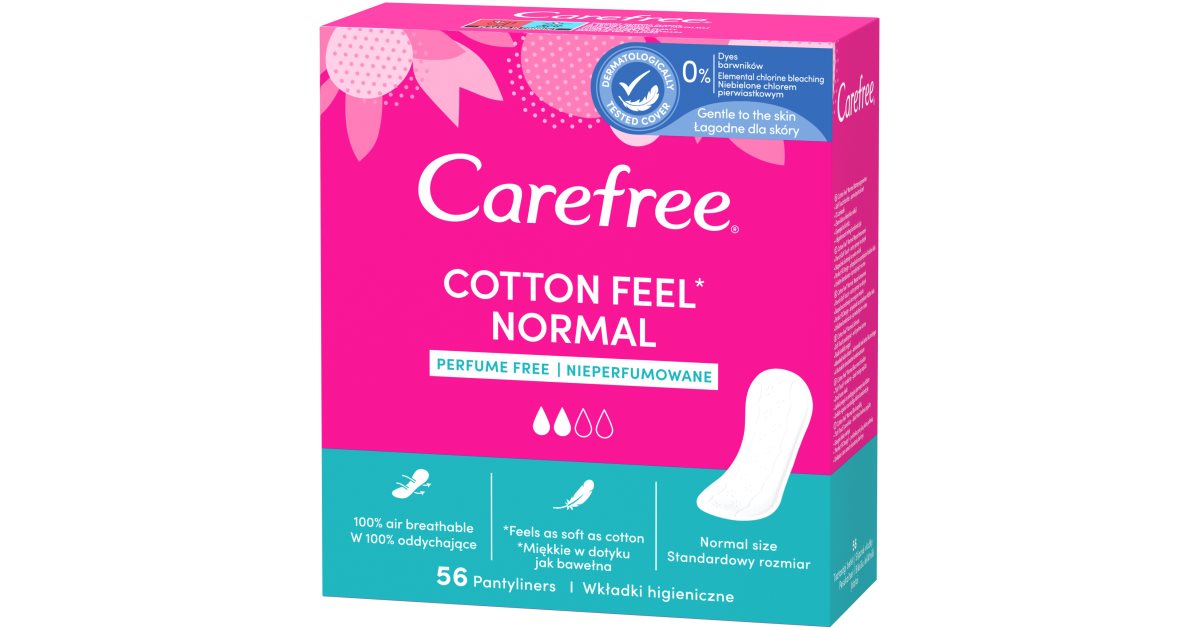 Carefree Cotton panty liners notino.co.uk