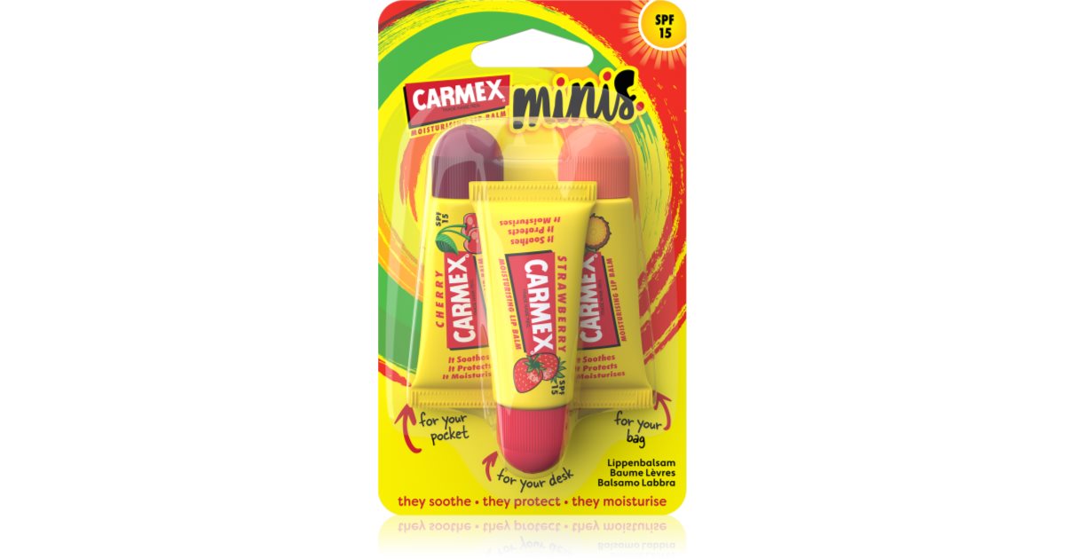 Carmex Minis kit voyage pour lèvres sèches SPF 15 | notino.fr