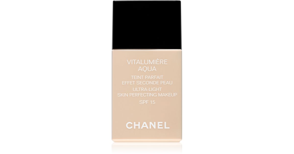 Chanel Vitalumiére Aqua podkład nawilżający odcień 42 Beige Rose  (Ultra-Light Skin Perfecting Makeup) SPF 15 30ml - Opinie i ceny na