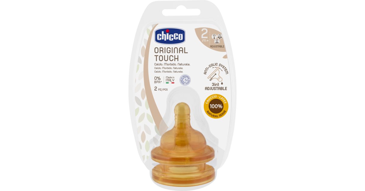 Chicco Original Touch Biberon Anti-coliques Tétine Latex Naturel 150ml Rose - Flux Lent 0+ Mois