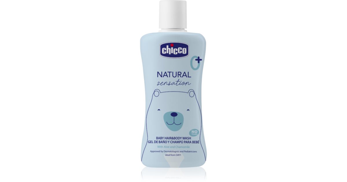 Chicco Natural Sensation Baby shampoo and body wash for children from