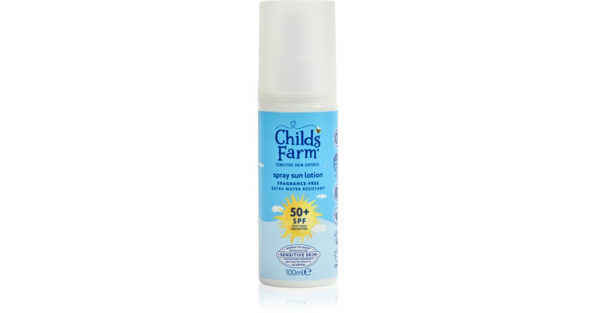 Childs Farm Spray Sun Lotion children’s sun spray SPF 50+ notino.co.uk