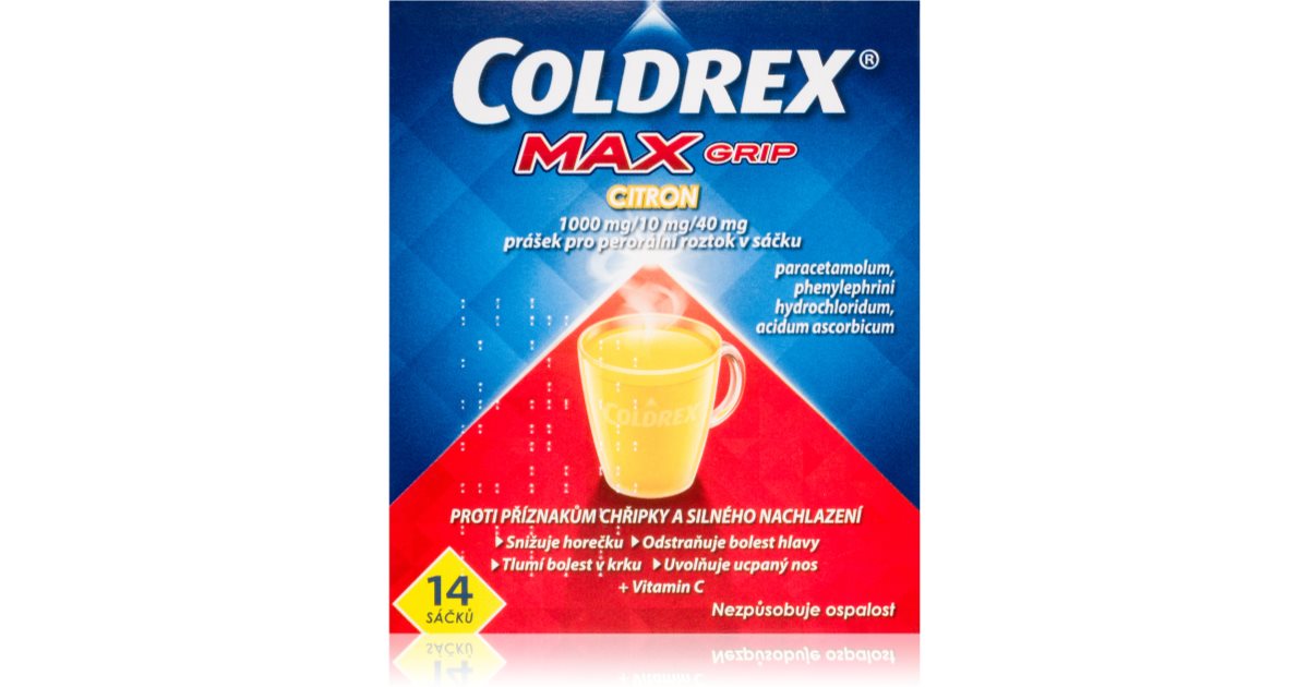 Coldrex Coldrex MAXGRIP Citron 1000mg 10mg 40mg prášek pro perorální