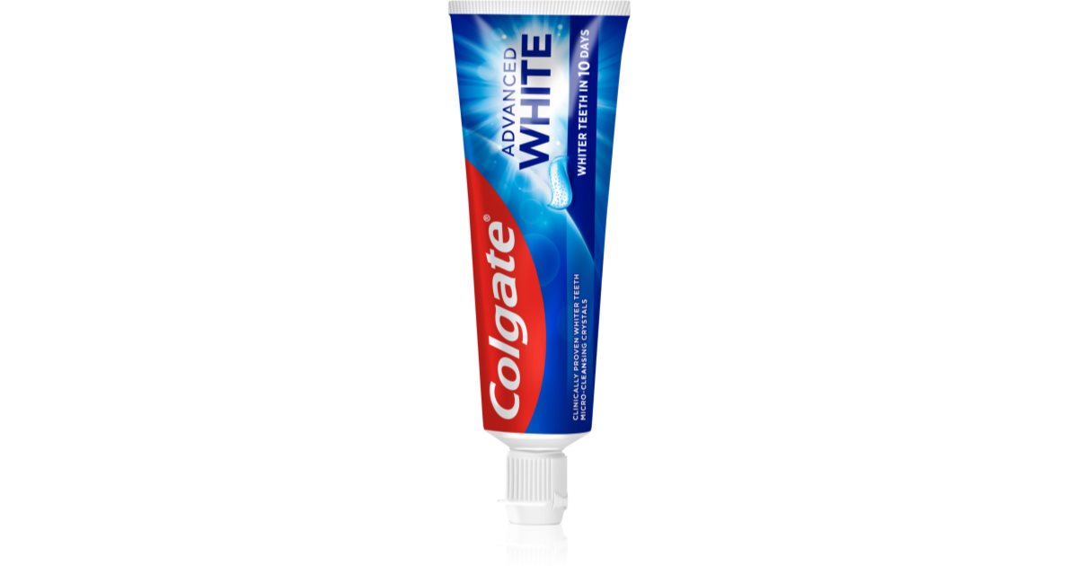 blande Destruktiv tidligere Colgate Advanced White Blegende tandpasta mod pletter på tandemaljen |  notino.dk