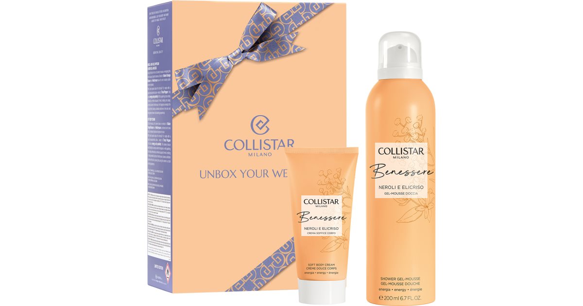 Collistar Benessere Neroli and Helichrysum Gift Set Coffret cadeau avec ...