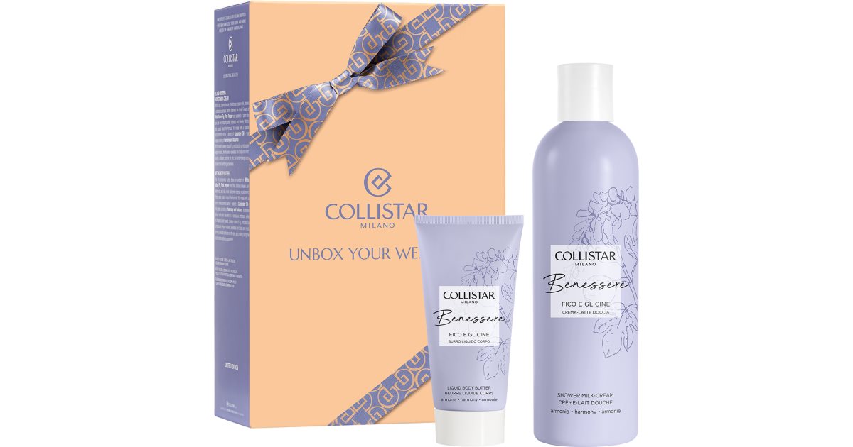 Collistar Benessere Fig and Wisteria Gift Set coffret com perfume ...