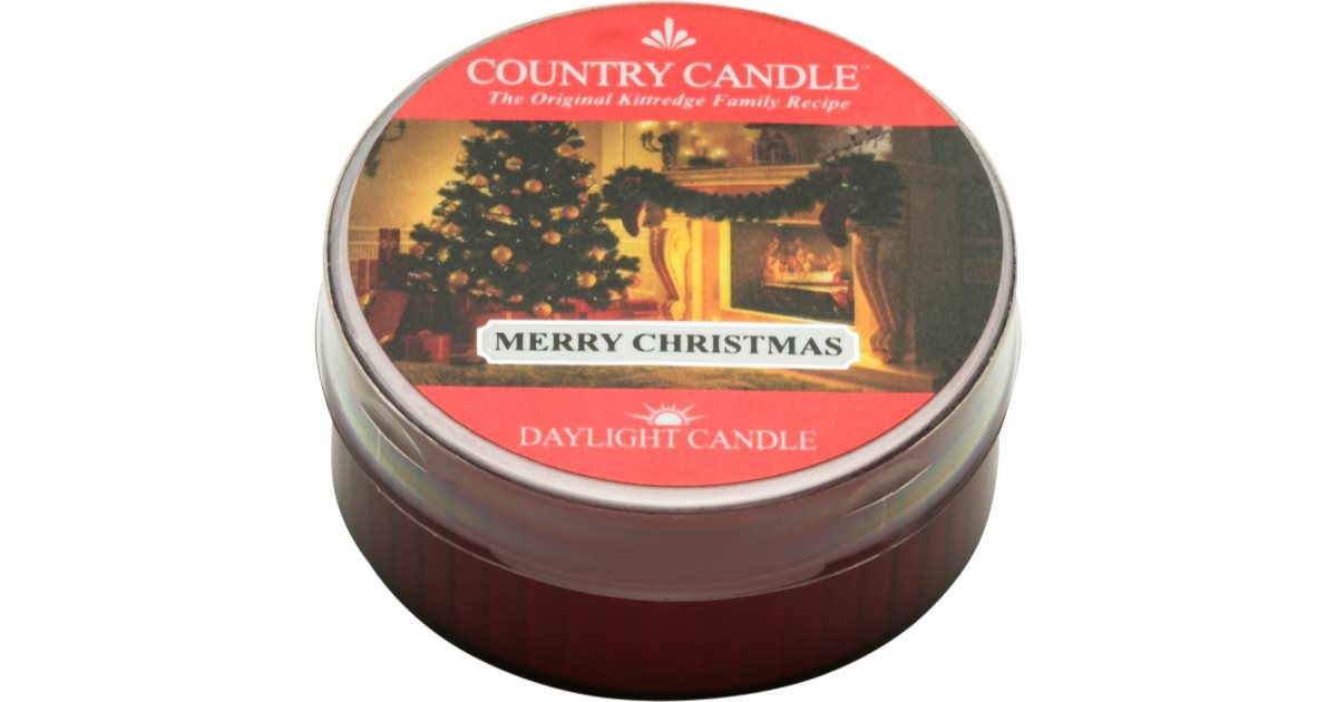 country candle merry christmas