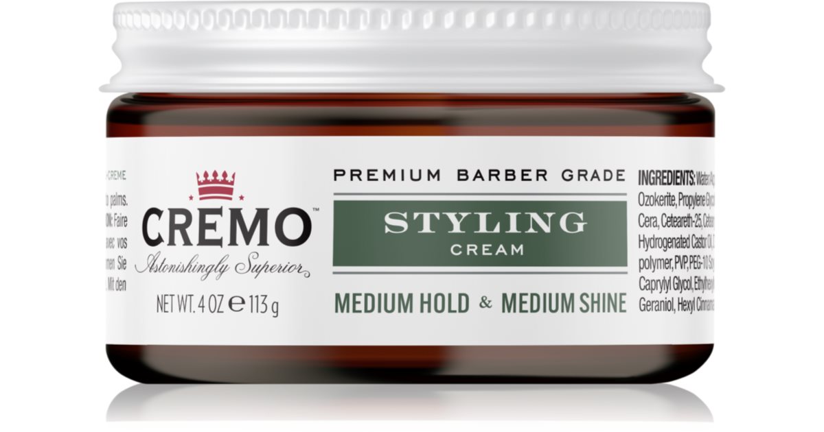 Cremo Hair Styling Cream Medium Styling moisturising styling cream for ...