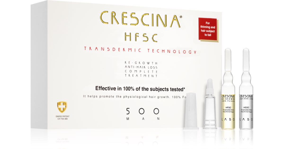 Labo Crescina Transdermic MPS Komplettbehandlung Gegen Haarausfall & Für Haarwachstum – 10+10 Ampullen Für Männer