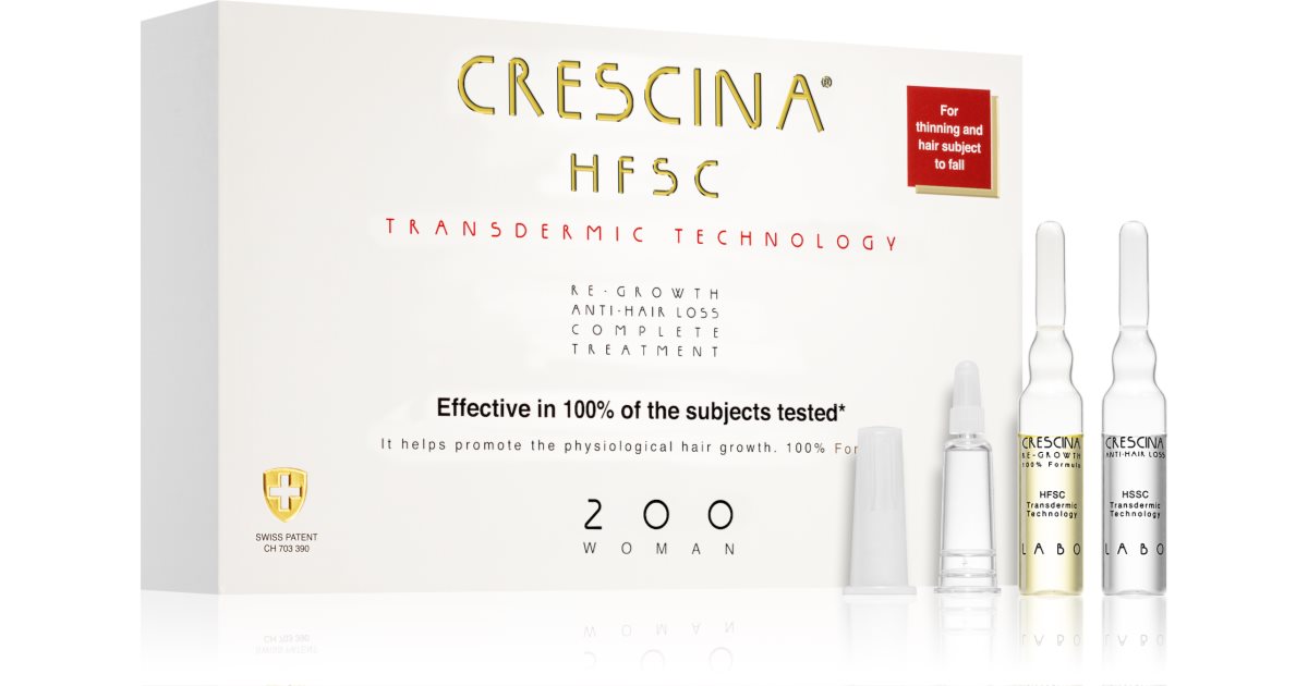 Traitement Crescina Transdermic Mito 1700F - Anti-chute & Repousse Cheveux Femme - Cure 40 Flacons