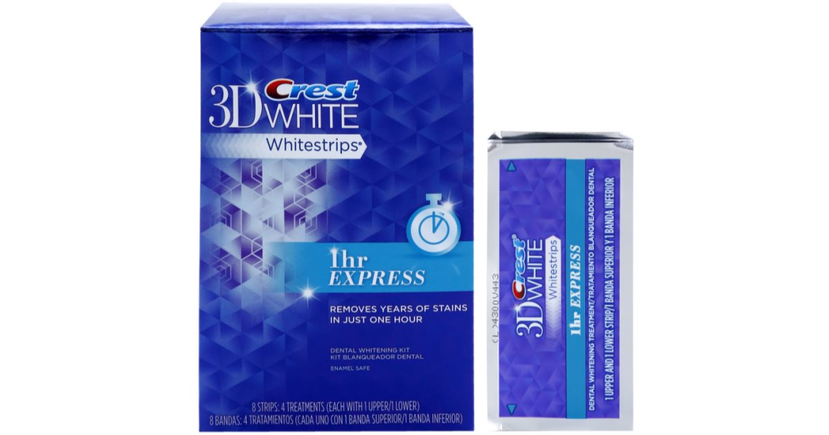 Crest 3D White Whitestrips 1hr Express Tooth Whitening Strips with