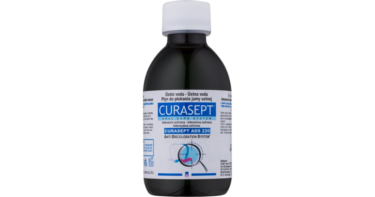 Curasept ADS 220 mouthwash for irritated gums notino.co.uk