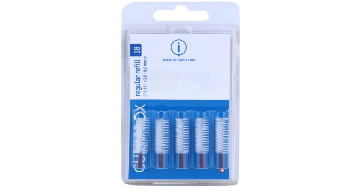 Curaprox Regular Refill CPS spare interdental brushes in blister pack ...