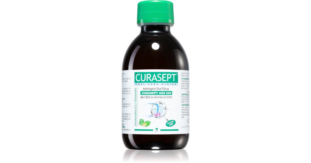 Curasept Ads Astringent 020 Oral Rinse Soothing Mouthwash for bleeding