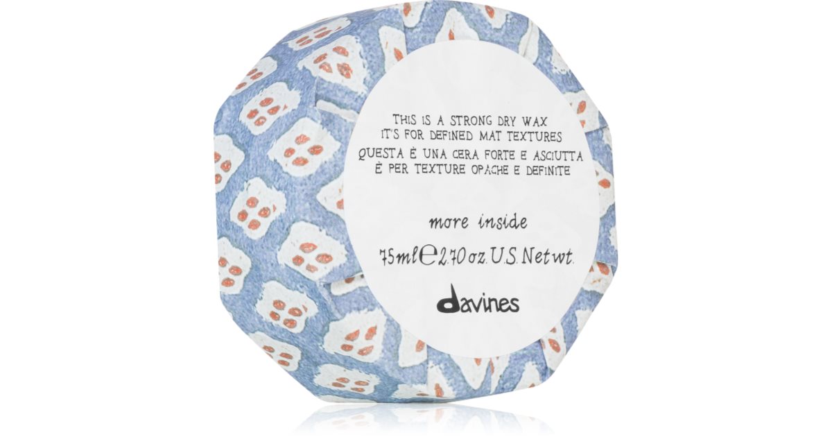 Davines More Inside Strong Dry Wax hair styling wax notino.co.uk